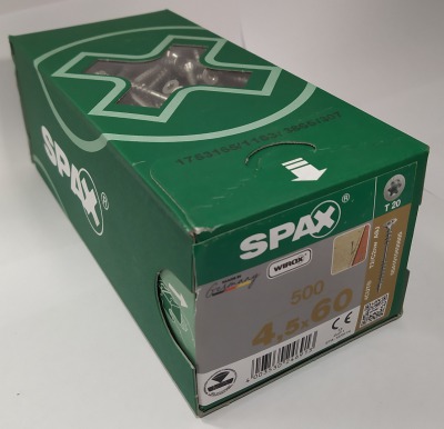 Spax 4,5x60 мм 0541010450605 (500 шт/упак) - оцинкованный, Wirox, T20 - вид 3 миниатюра