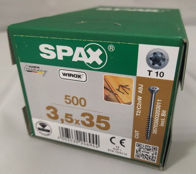 Spax-S 3,5x35 мм 35703503203011 (500 шт/упак) - оцинкованный, Wirox, T10 - вид 5 миниатюра