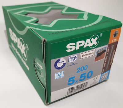Spax-D для террасной доски 5*50мм 0537000500503 - нержавейка A2 (200 шт/упак) - вид 3 миниатюра