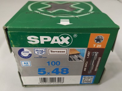 Spax-D 5*48мм 0557000500483 для крепления к алюминию доски до 24 / 28 - 31 мм (100 штук) - нержавейка A2 - вид 3 миниатюра