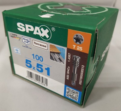 Spax-D 5*51мм 0557000500513 для крепления к алюминию доски до 27 / 31 - 34 мм (100 штук) - нержавейка A2 - вид 5 миниатюра