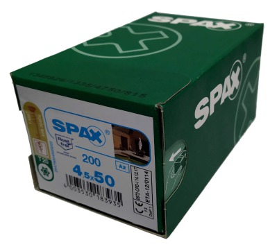 Spax для фасадов 4,5x50 мм 25479004505022 (200 шт/упак.) - двойная резьба, A2 (EAN 4003530183935) - вид 3 миниатюра