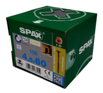 Spax для фасадов 4,5x60 мм 25479004506022 (100 шт/упак.) - двойная резьба, A2 (EAN 4003530183959) - вид 3 миниатюра