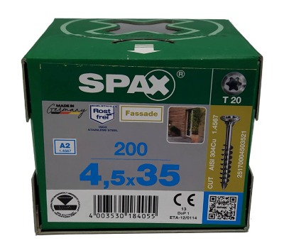 Spax для фасадов 4,5x35 мм 25170004503521 (200 шт/упак.) A2 - вид 1 миниатюра