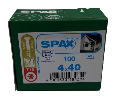 Spax для фасадов 4,0x40 мм 0467000400403 (100 шт/упак.) - малая головка, A2 - вид 1 миниатюра