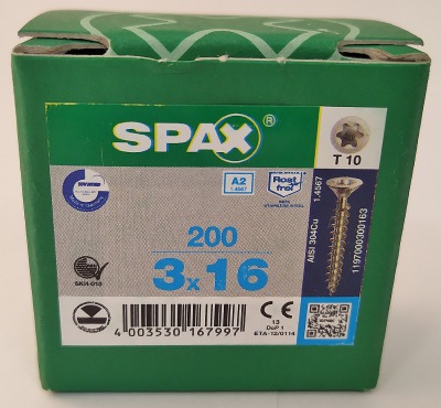 Spax 3,0x16 мм 1197000300163 (200 шт/упак.) - вид 1 миниатюра