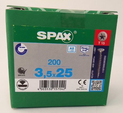 Spax 3,5x25 мм 1197000350253 (200 шт/упак.) - вид 1 миниатюра
