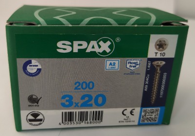 Spax 3,0x20 мм 1197000300203 (200 шт/упак.) - вид 1 миниатюра