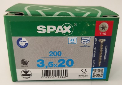 Spax 3,5x20 мм 1197000350203 (200 шт/упак.) - вид 1 миниатюра