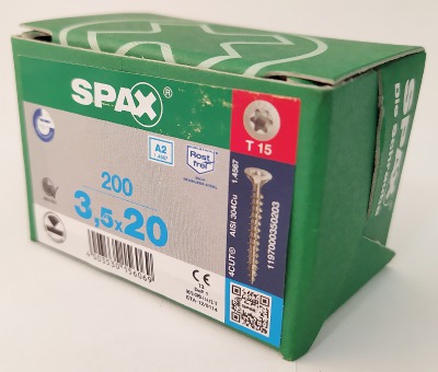 Spax 3,5x20 мм 1197000350203 (200 шт/упак.) - вид 3 миниатюра