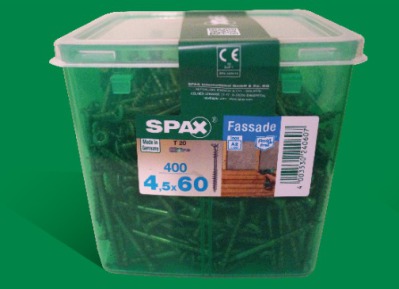 Spax для фасадов 4,5x70 мм 4547000450709 (250 шт/упак.) - двойная резьба, A2 - вид 1 миниатюра