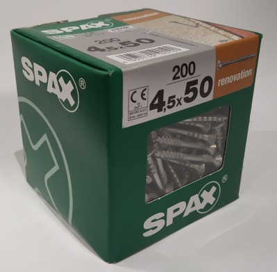 Spax 4,5x50 мм 4541010450506 (200 шт/упак) - оцинкованный, Wirox, T20 - вид 2 миниатюра