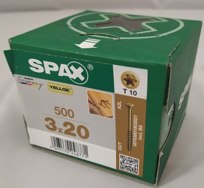 Spax-S 3,0x20 мм 35703001903021 (500 шт/упак) - оцинкованный, Yellox, T10 - вид 5 миниатюра